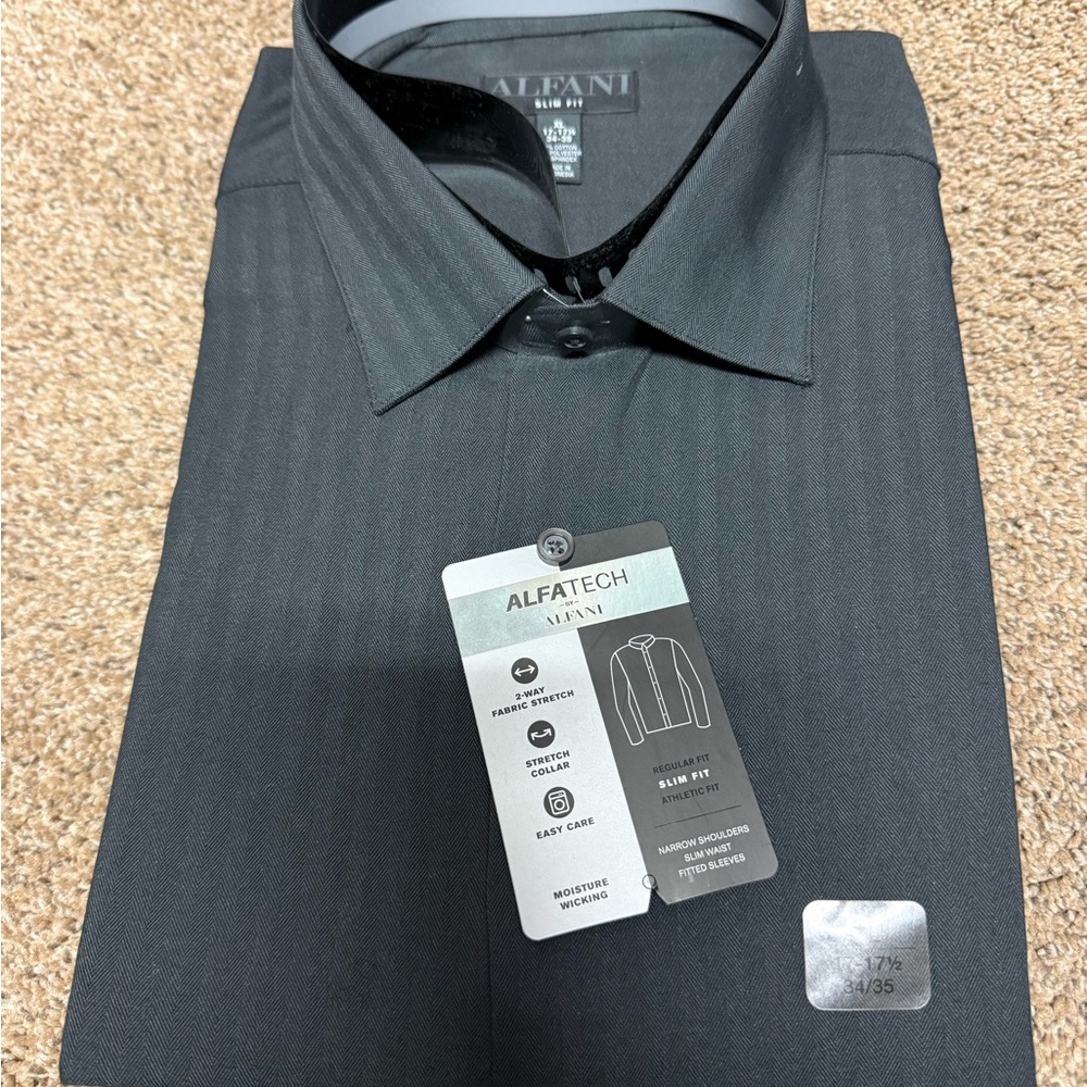 Alfani Men's Charcoal Dress Shirt